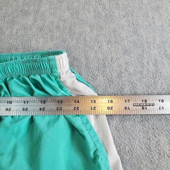 Nike Shorts Womens Small Green Running Mesh Dri Fit Casual Elastic Waist Pleated - Picture 7 of 12